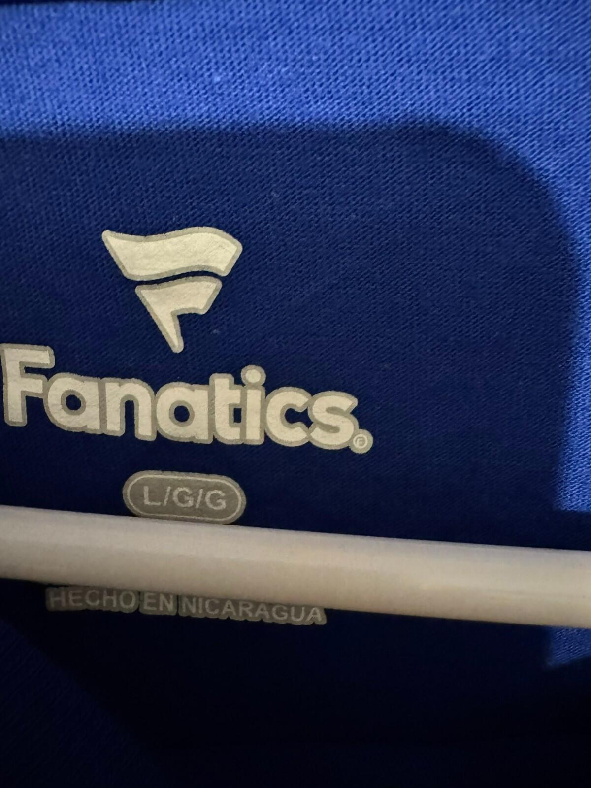 Los Angeles Rams Super Bowl LVI Champs Fanatics Mens tee Sz L Blue NEW WITH TAGS