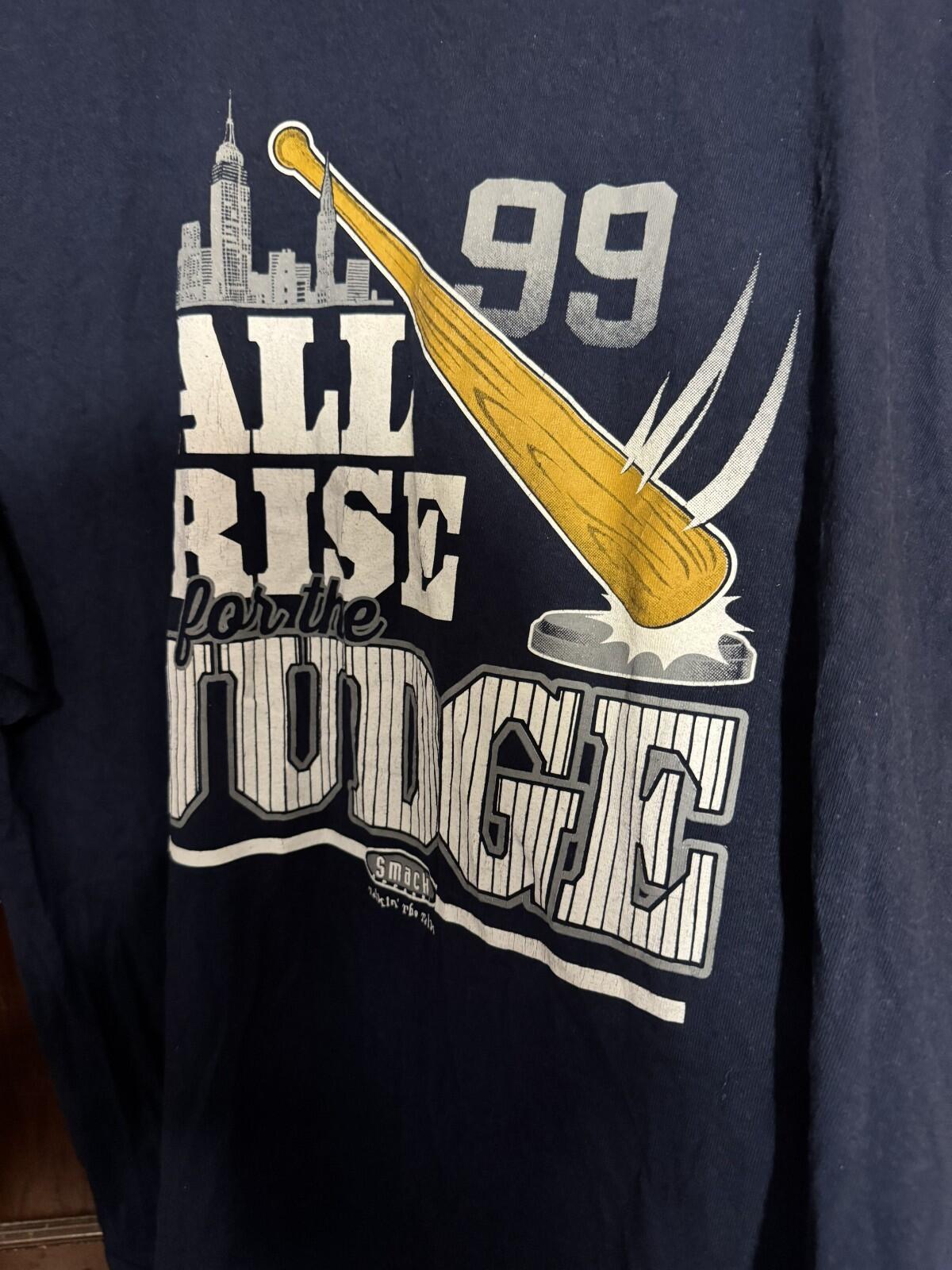 Aaron Judge All Rise Baseball Short Sleeve Tee Mens XXL Blue