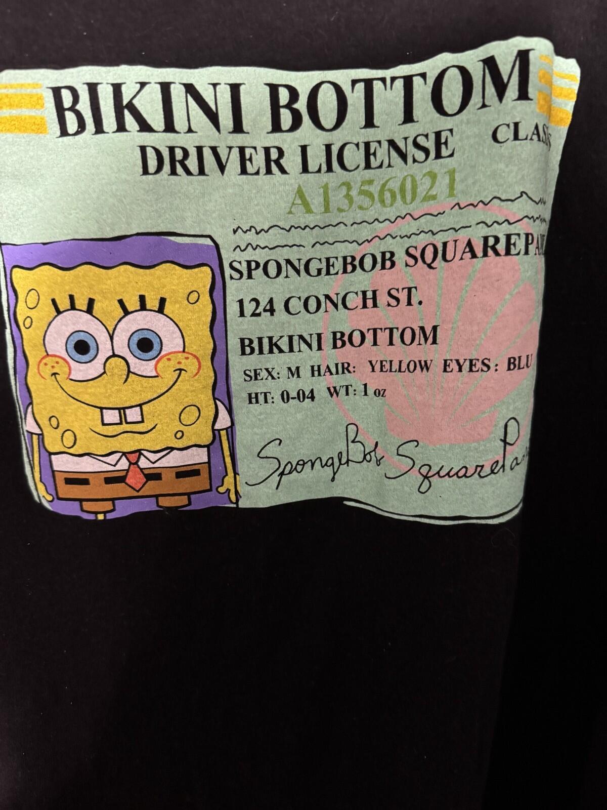 SpongeBob SquarePants S/S T-Shirt Men L Black