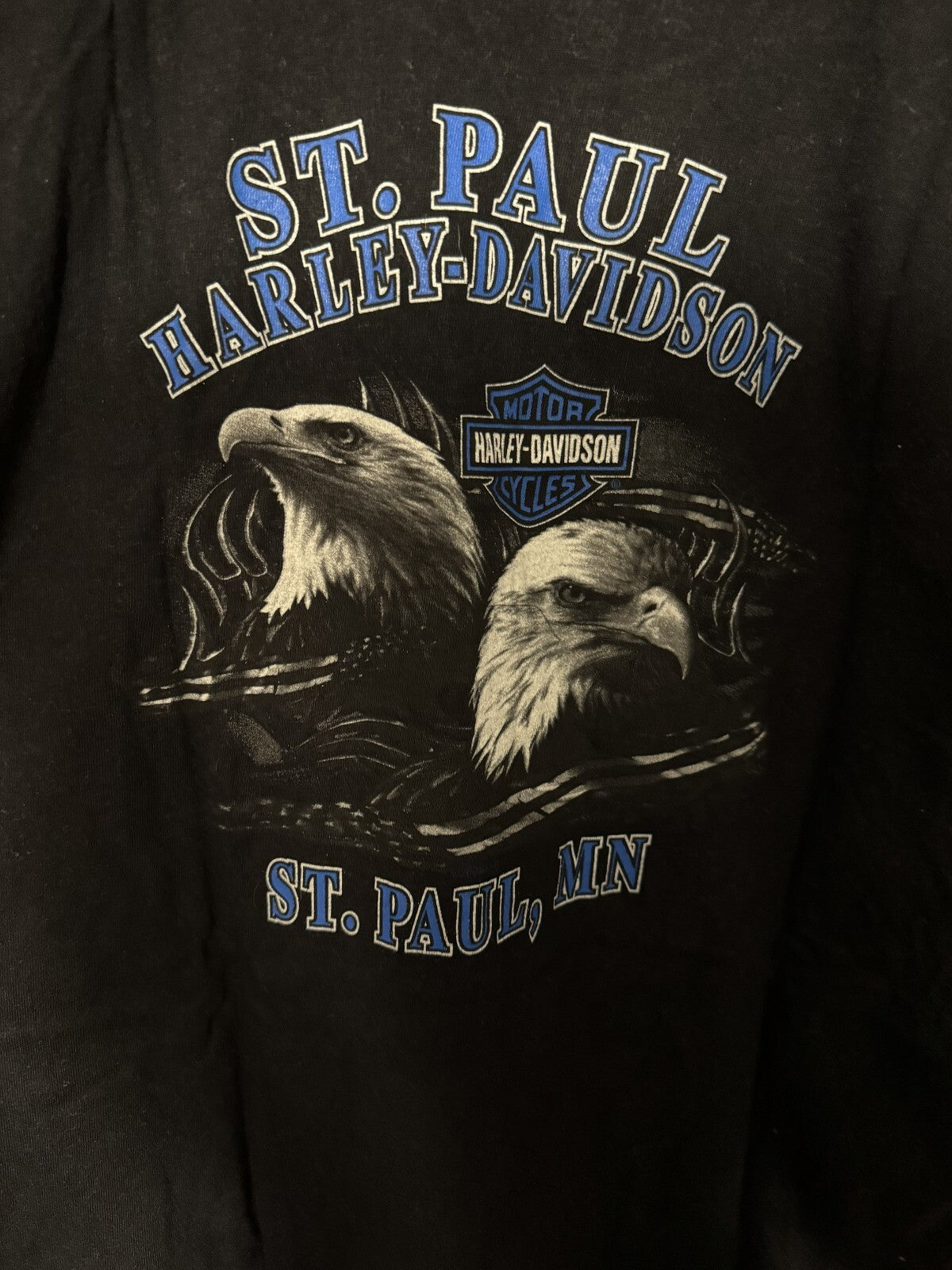 Harley-Davidson Vintage T-Shirt St Paul MN Men's Sz XL Black
