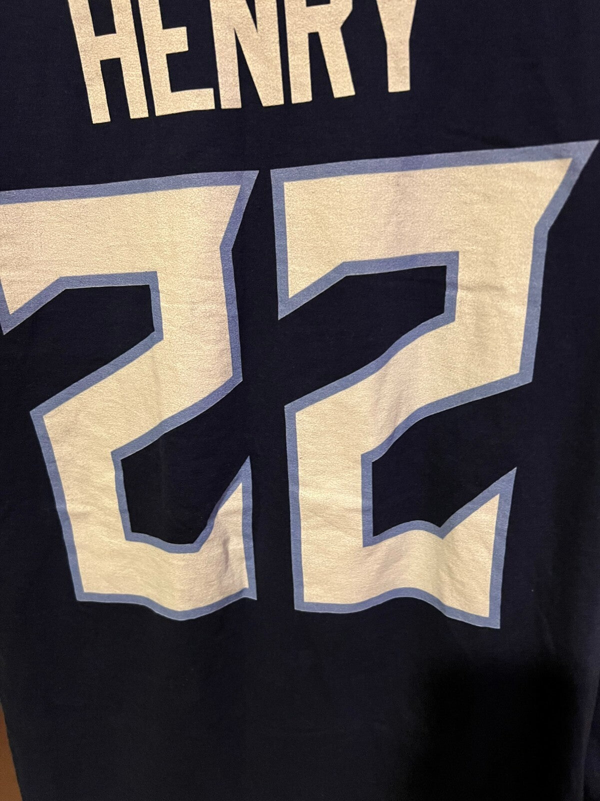 Tennessee Titans Blue Tee Fanatics Men's sz L Derrick Henry