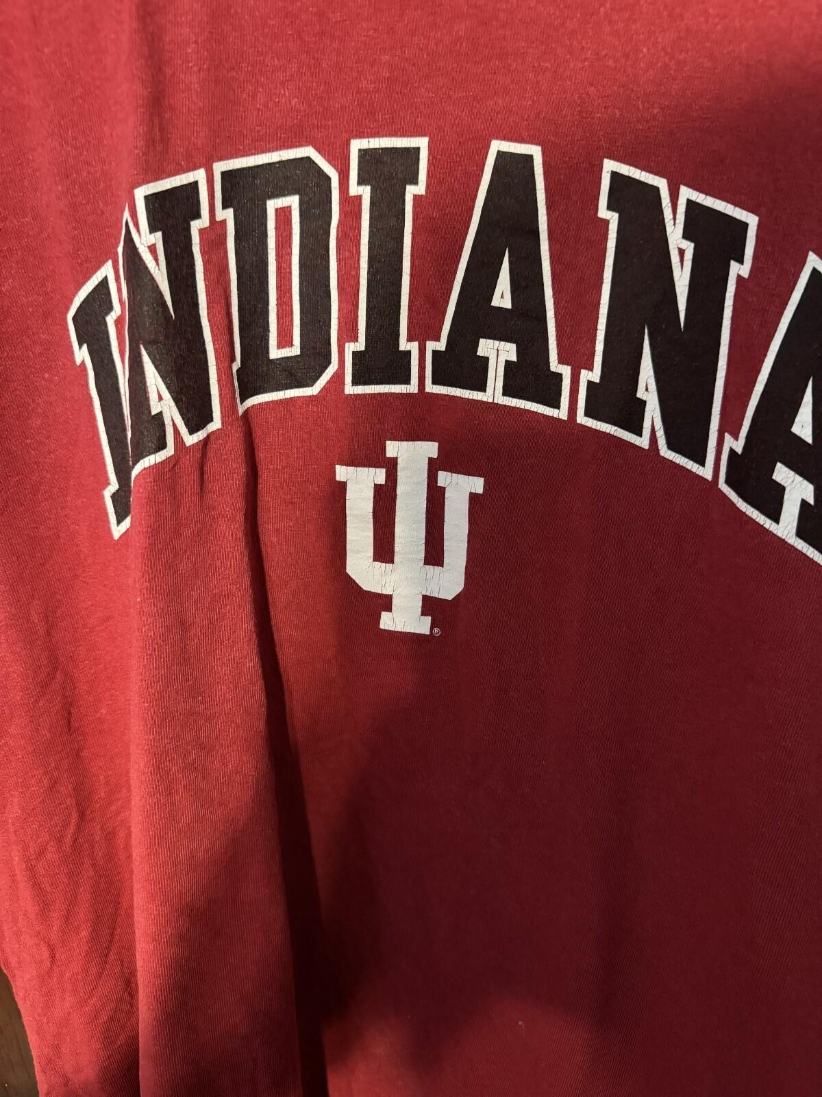 Indiana Hoosiers Short Sleeve T-Shirt Red Men Sz 2XL