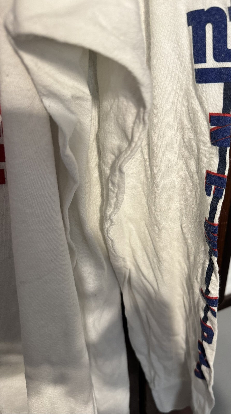 New York Giants Majestic Long Sleeve T-Shirt Men Sz XL White