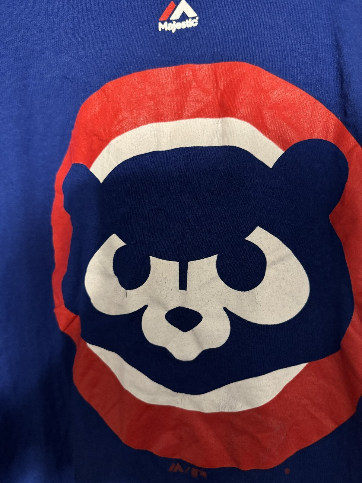 Chicago Cubs Short Sleeve Majestic T-shirt Men's Size L Blue