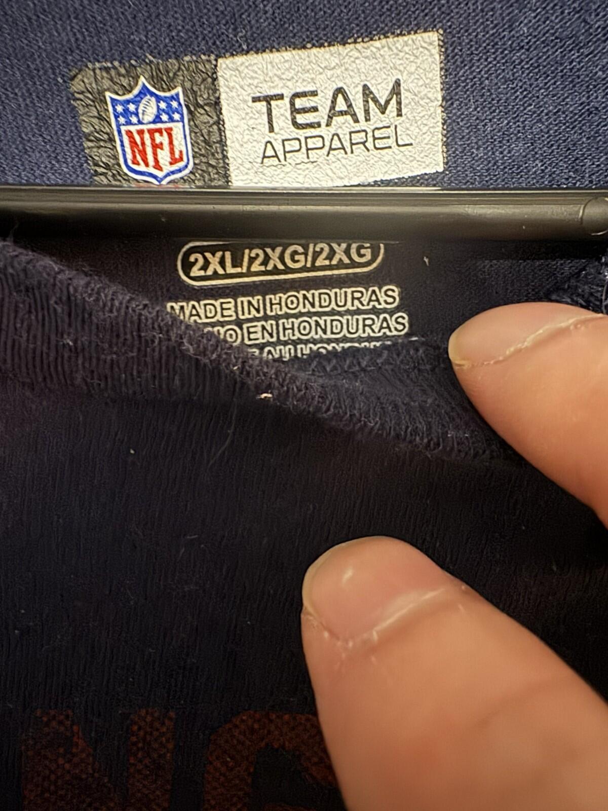 New England Patriots Men XXL Blue Team Apparel T-shirt