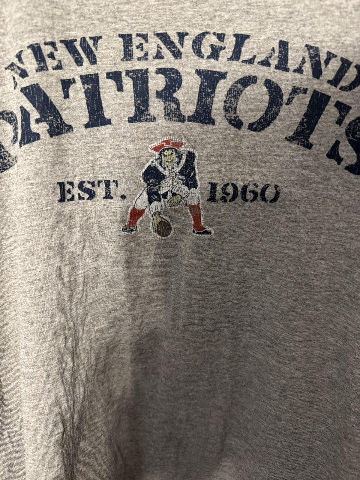 New England Patriots Reebok T-Shirt Men XL ? Gray T-Shirt