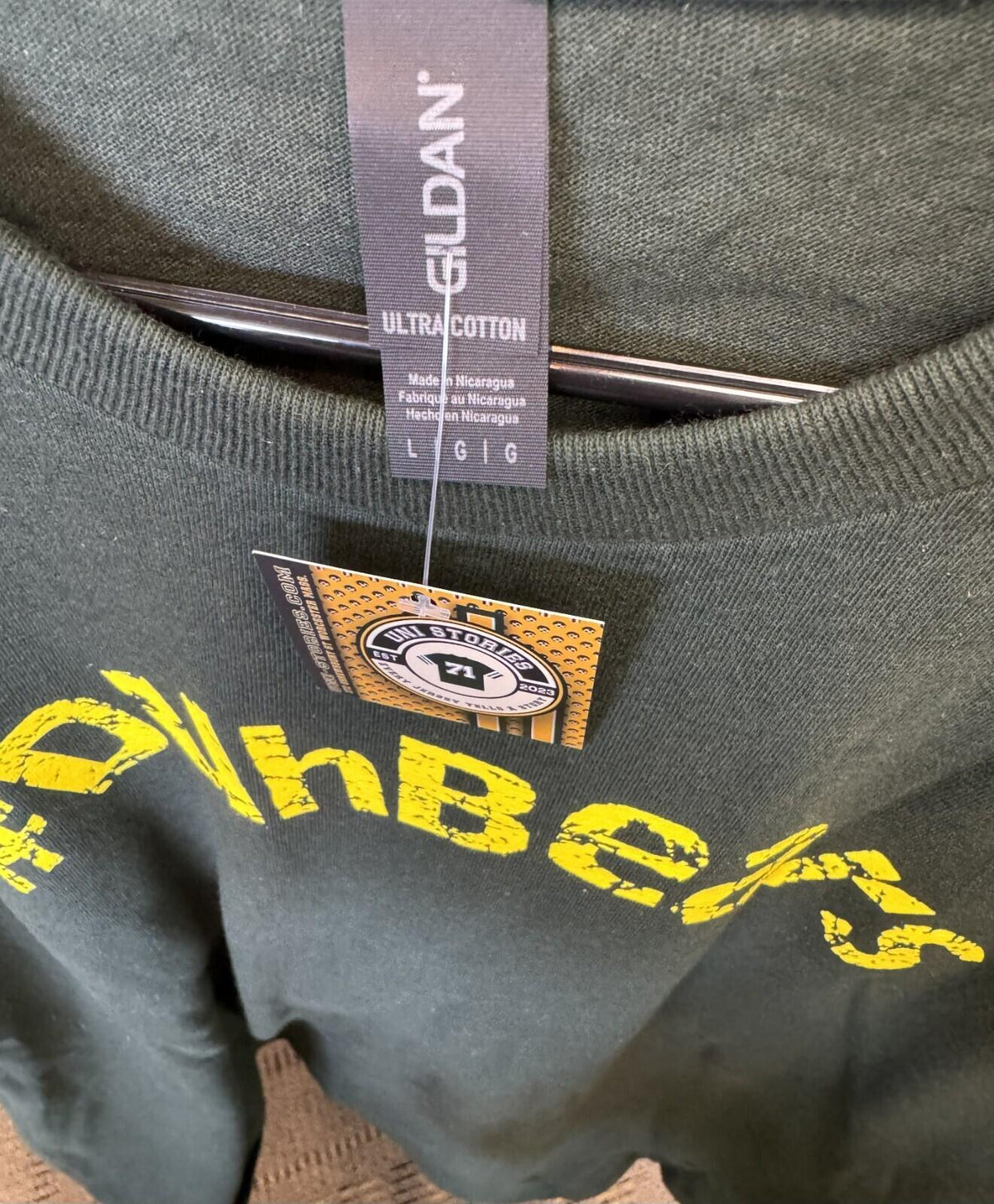 Green Bay Packers Uni Stories Exclusive #DuhBears t shirt Green Men's Size L