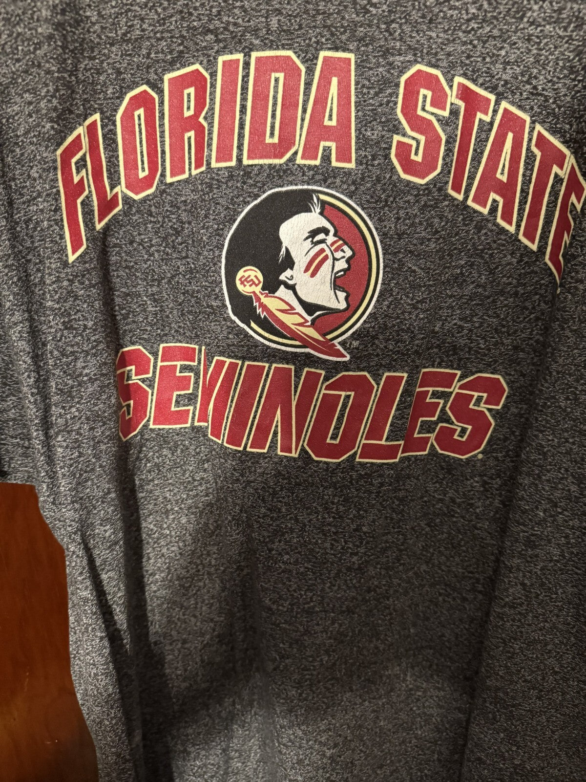 Florida State Seminoles Football FSU Majestic Tee Shirt Men's Sz XL Gray