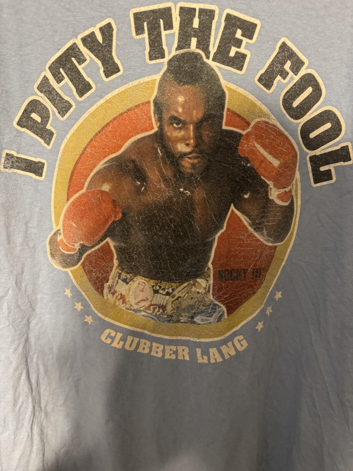 Mr. T I Pity The Fool Vintage T-Shirt Men Size XL Blue