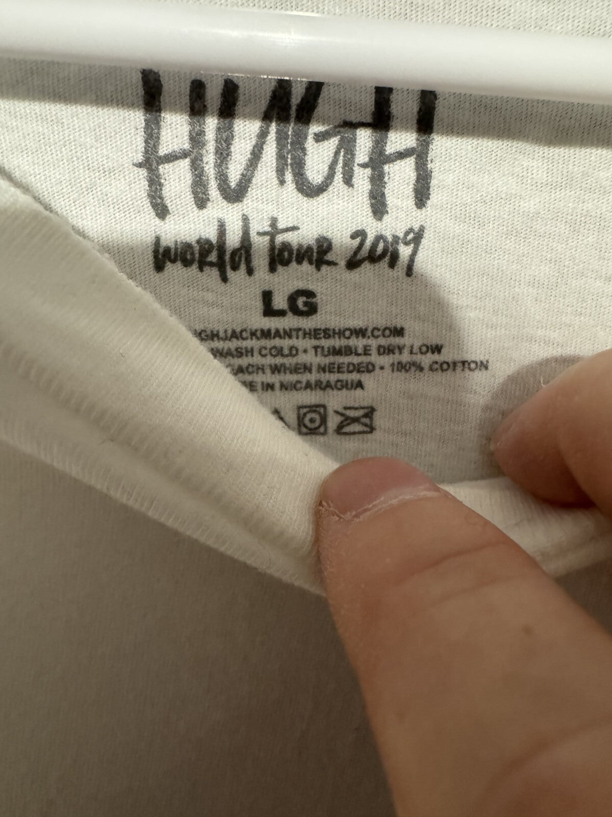 Hugh Jackman 2019 World Tour Concert t-shirt White Men's size L