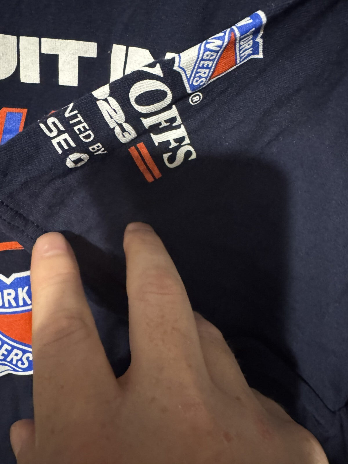 New York Rangers Short Sleeve T-shirt Blue Men's Size XL