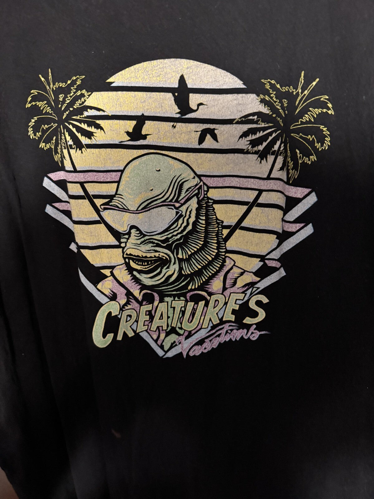 Creature From the Black Lagoon Movie Logo T-Shirt Men's Size XXL Black Horror