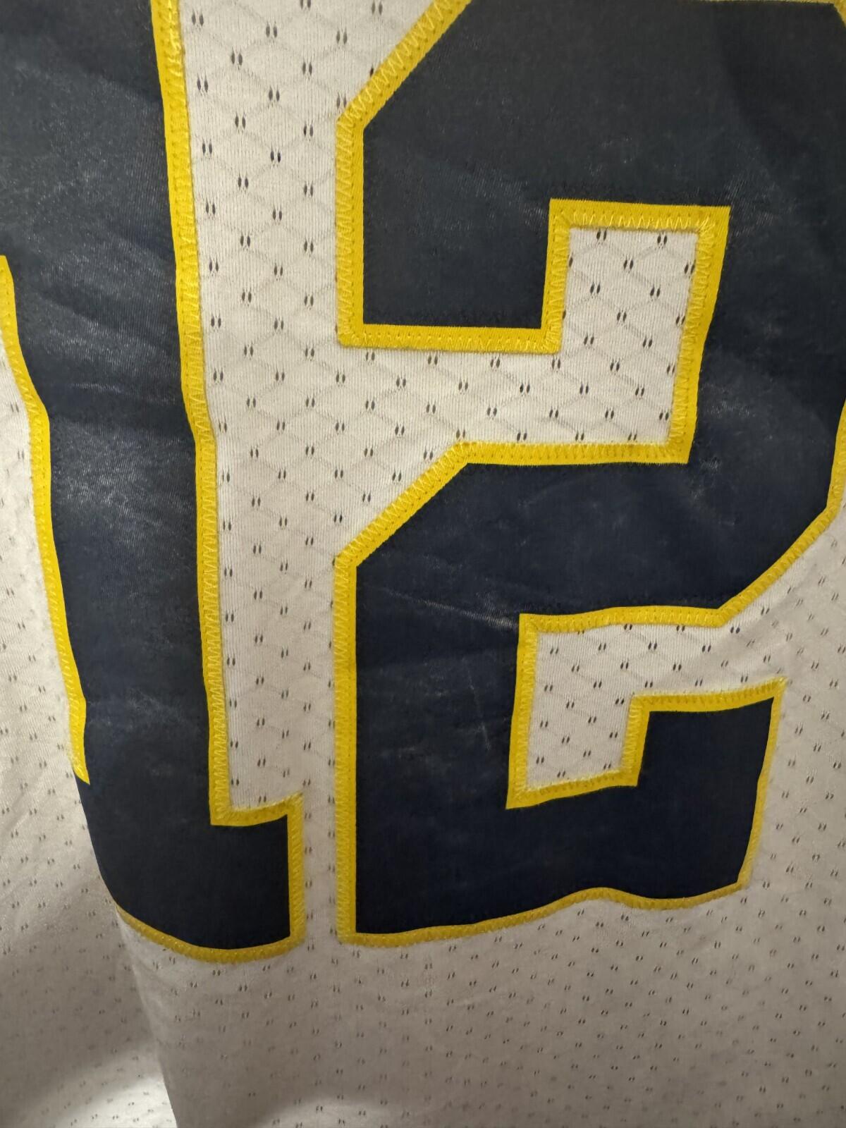 Michigan Wolverines Vintage Adidas #12 Jersey Size L White
