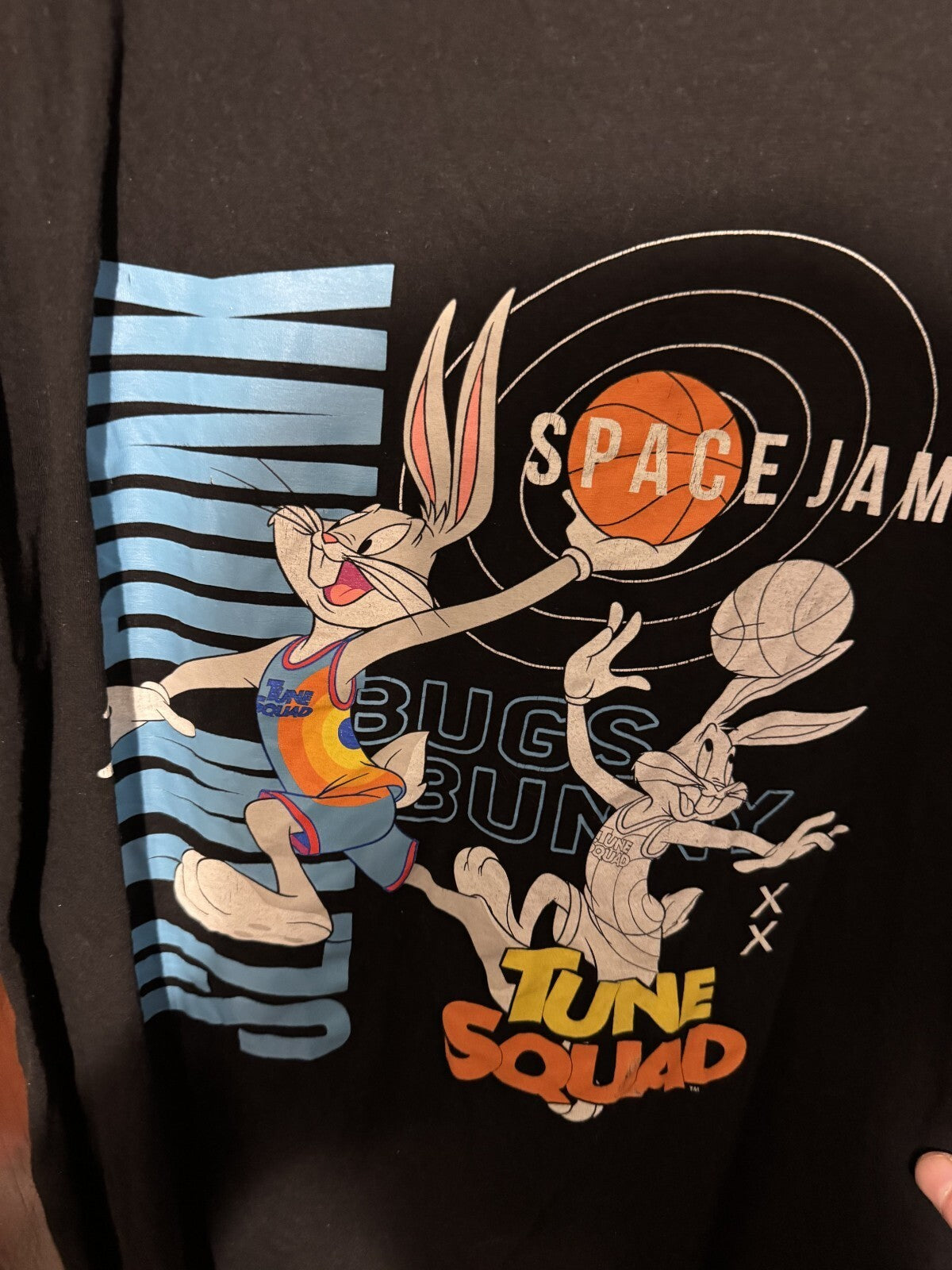 Space Jam Looney Toones Logo T Shirt Men's Size XL Black