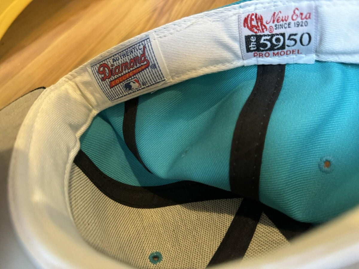Florida Marlins Vintage New Era Teal 59FIFTY Hat Sz 7 NWOT