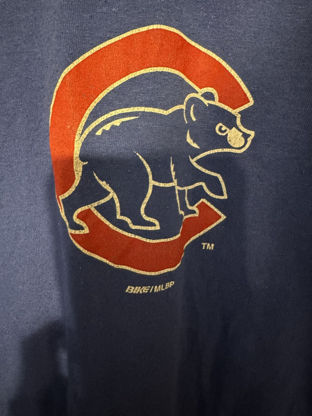 Chicago Cubs Short Sleeve Bike T-shirt Men's Size S Blue