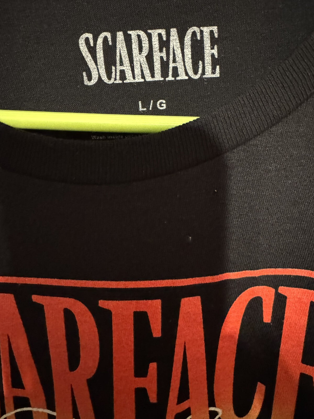 Scarface Movie Logo T Shirt Men Sz L Black New Without Tags