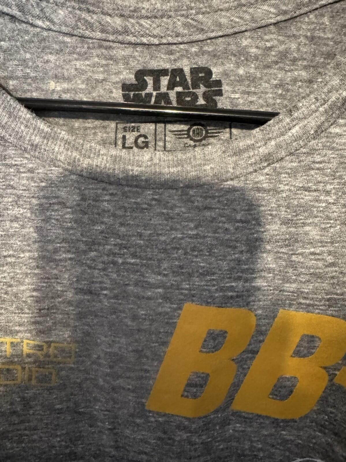 Star Wars BB-8 T-shirt Men's Size L Gray