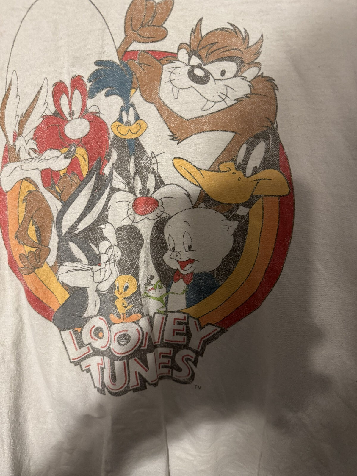 Looney Toones Logo T Shirt Men's Size XXL White