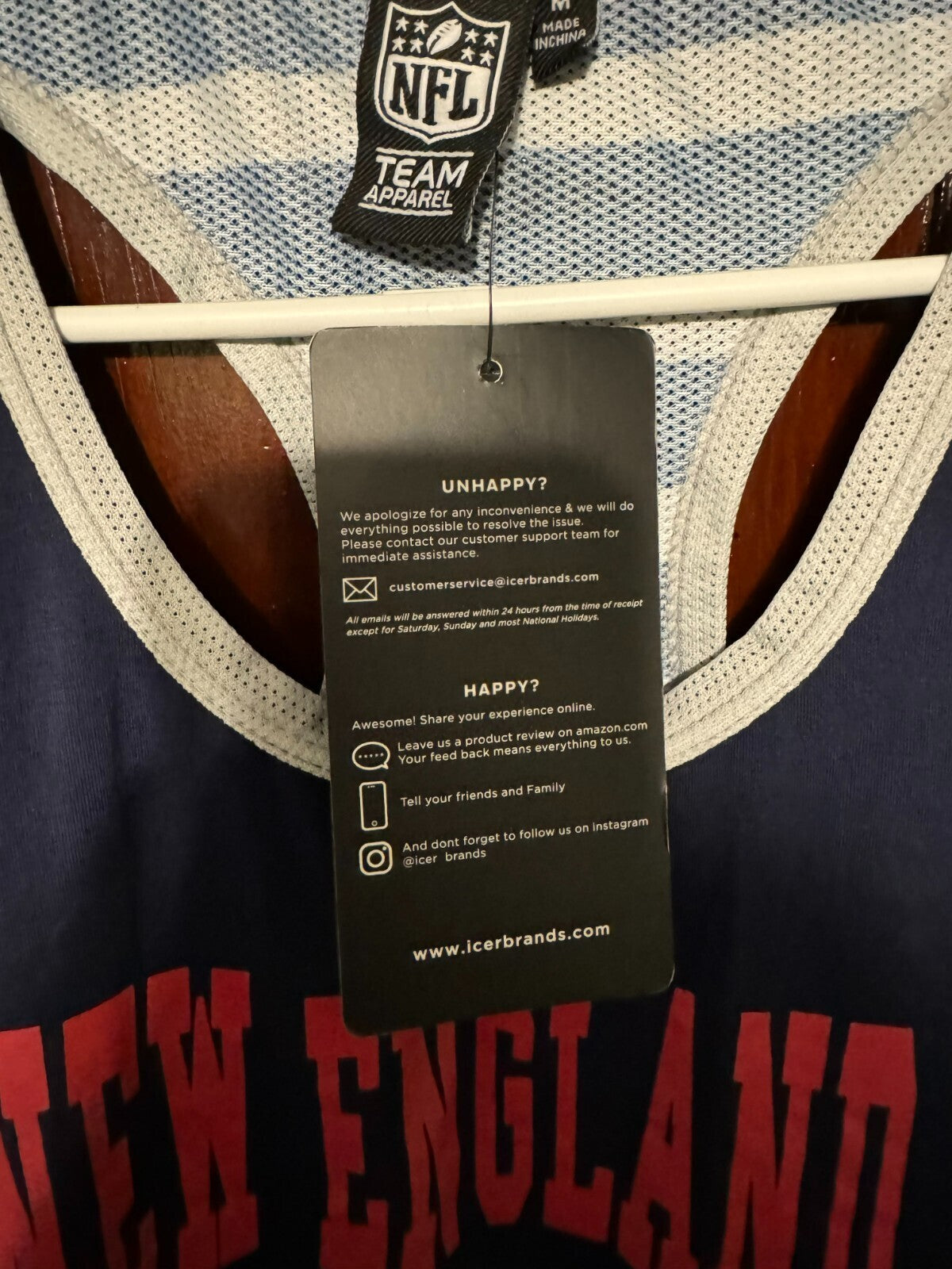 New England Patriots Womens Navy Tank Sz Med NEW WITH TAGS