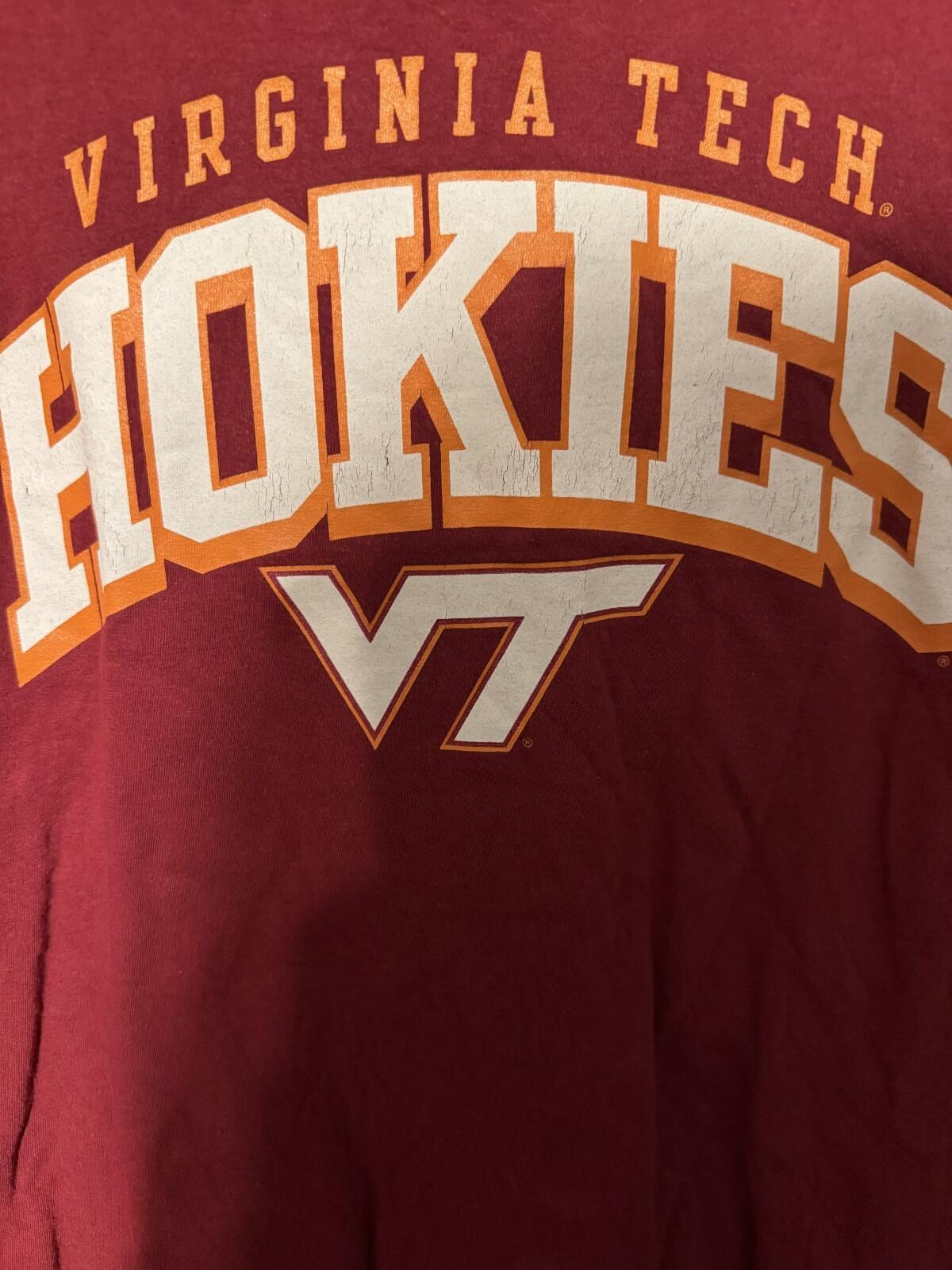 Virginia Tech Hokies Red Fanatics T-Shirt Men Sz XL