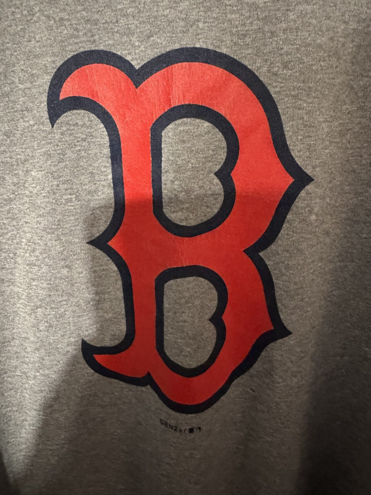 Boston Red Sox Majestic Short Sleeve Tee Kid's XL Gray MLB