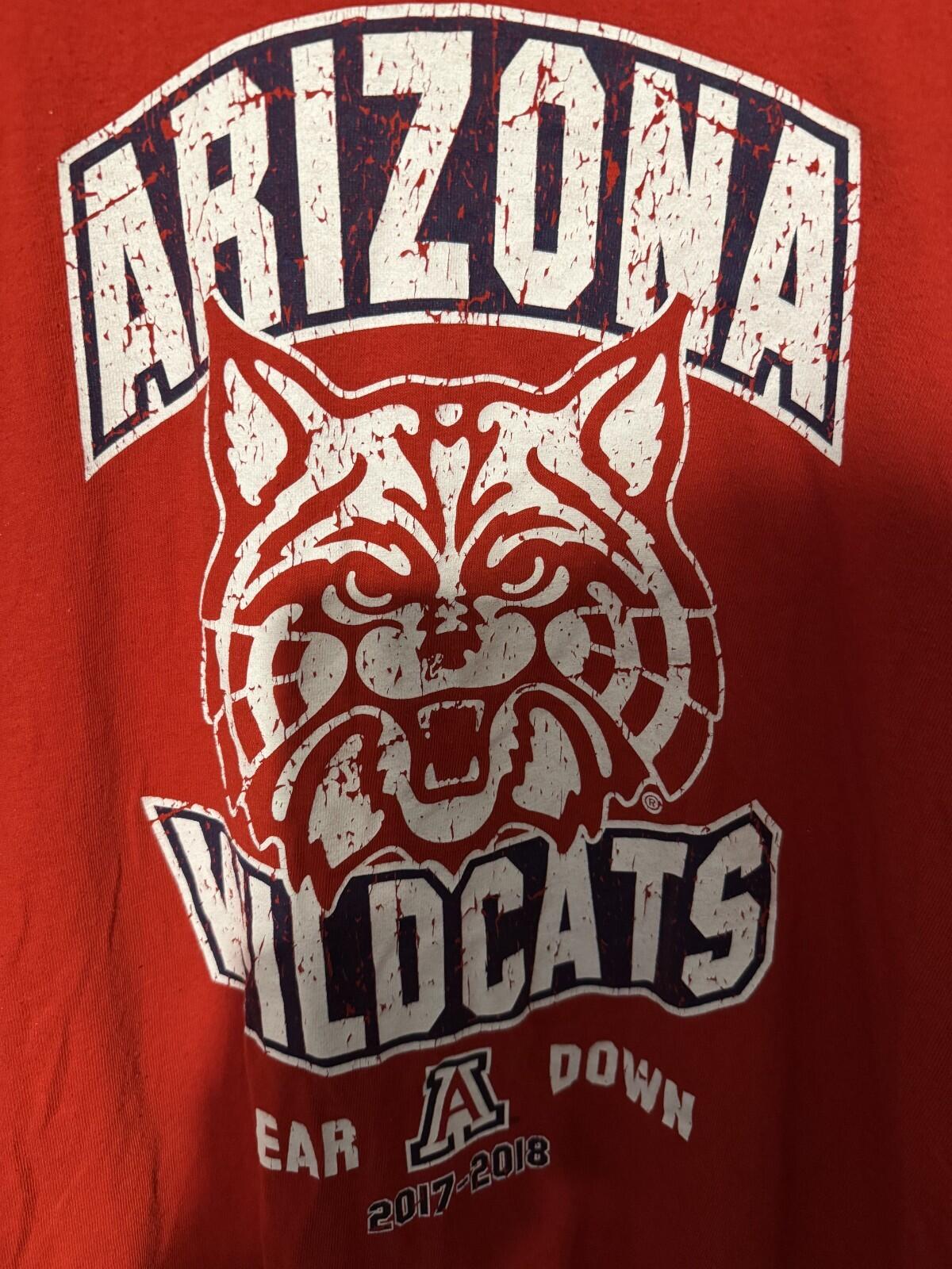 Arizona Wildcats Vintage T-shirt Men Sz L Red NCAA
