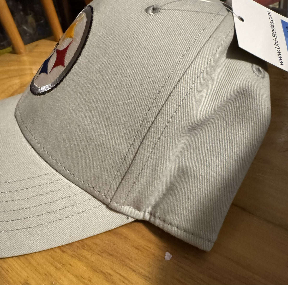 Pittsburgh Steelers Adjustable Hat Cap NFL Gray OSFA