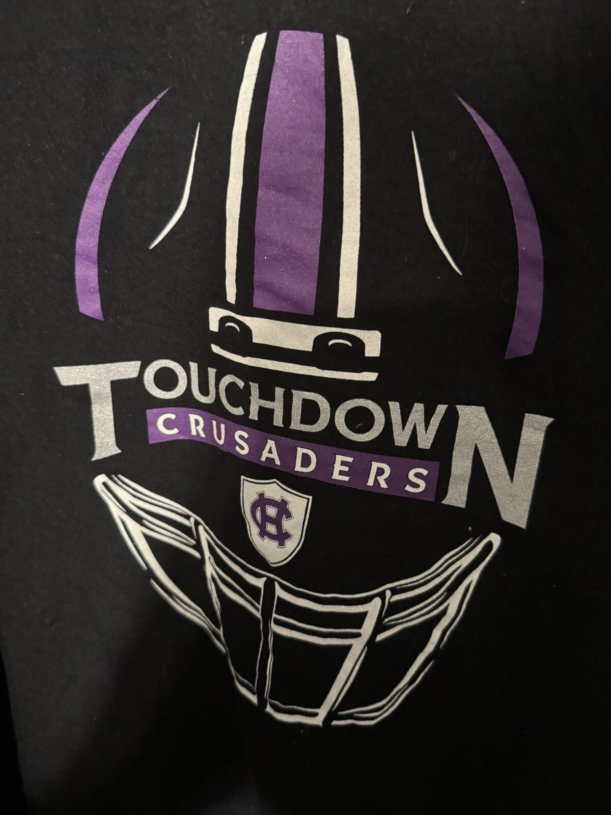 Holy Cross Crusaders T-shirt Black/Purple Men's size XL