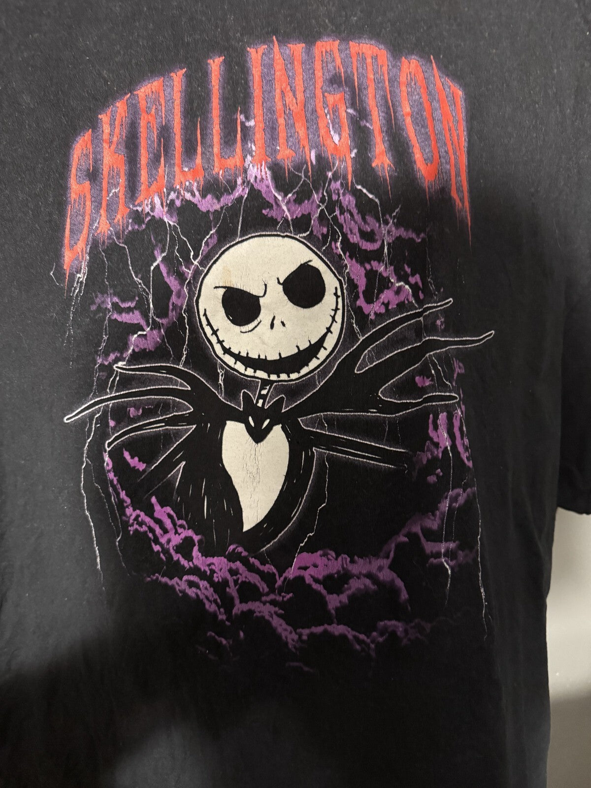 Jack Skellington Nightmare Before Christmas Character T Shirt Men's Sz 3XL Black