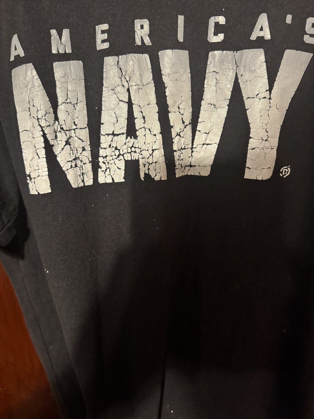United States Navy Men's T Shirt Size L Black US Military