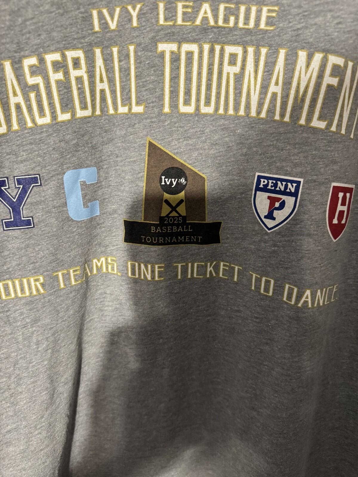 Ivy League 2025 Baseball Tournament t-shirt Men Sz L Blue