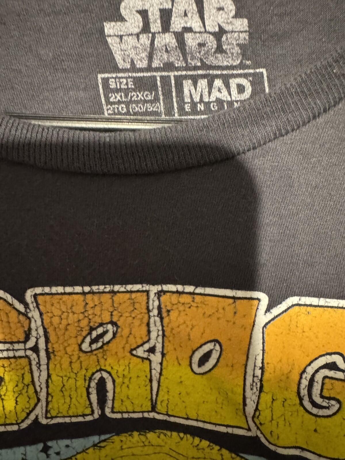 Star Wars Logo Mandalorian Grogu T-Shirt Men's Size XXL Gray