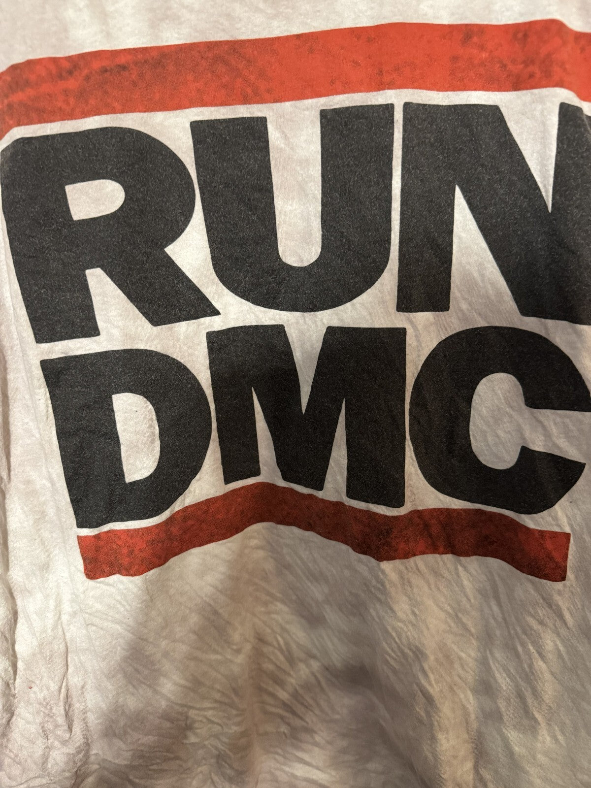 Run DMC Tye Dye Vintage Logo t-shirt White Men's size XL
