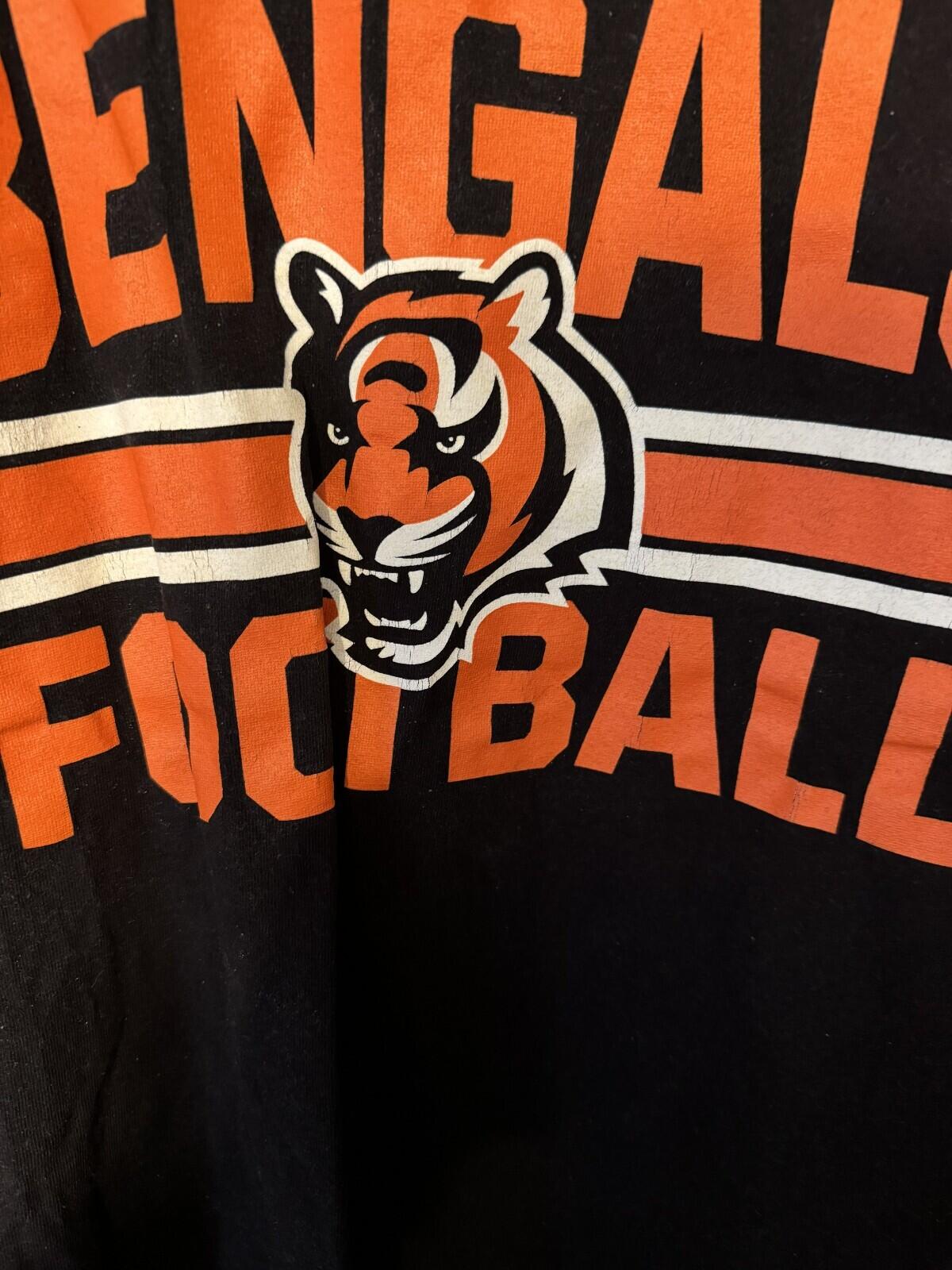 Cincinnati Bengals L/S T-Shirt Black Men Size L Team Apparel