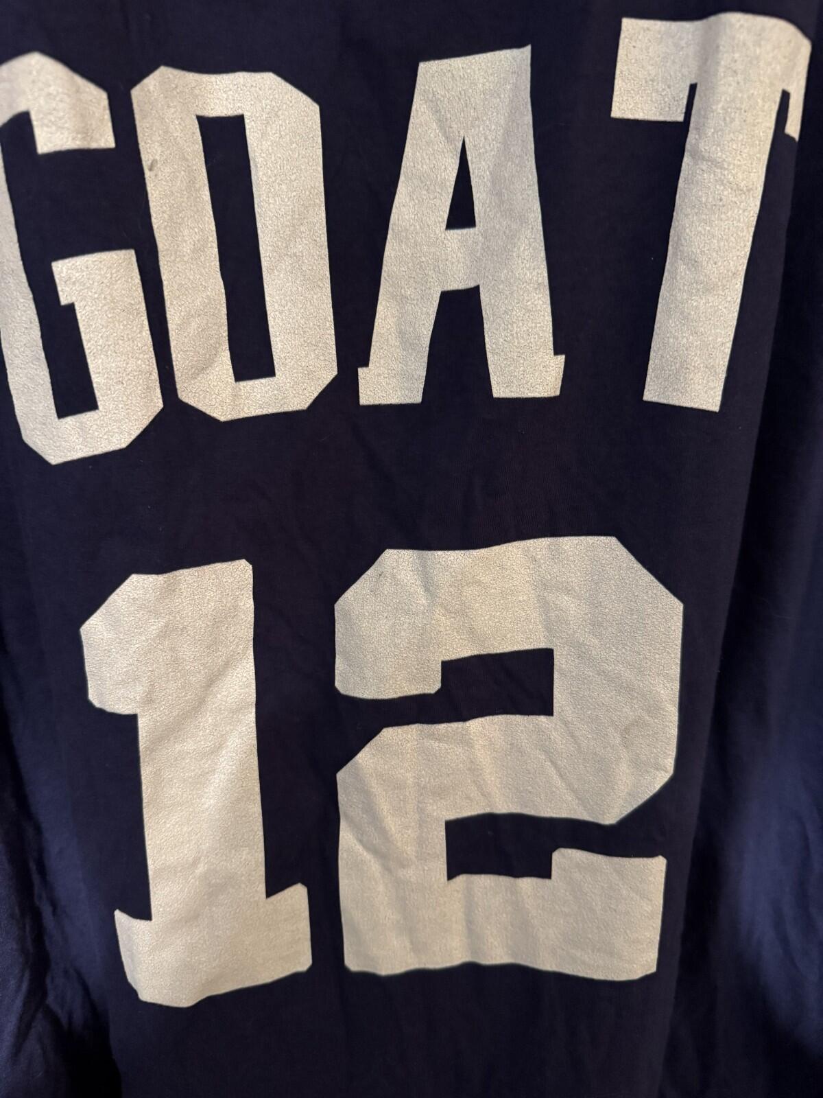 Tom Brady GOAT #12 Navy Tank Top Men Sz XXL New Without Tags