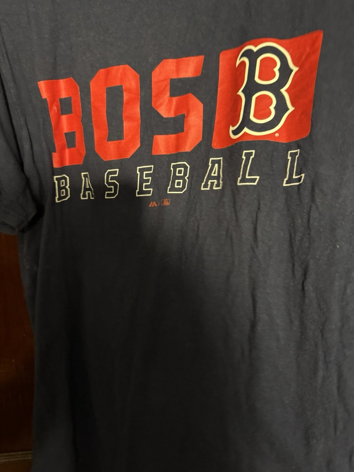Boston Red Sox Majestic Short Sleeve Tee Men's L Blue MLB