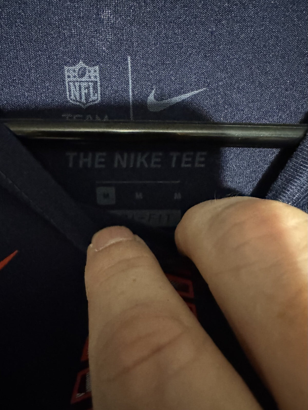 New England Patriots L/S T-Shirt Men M Blue Nike Tee NFL
