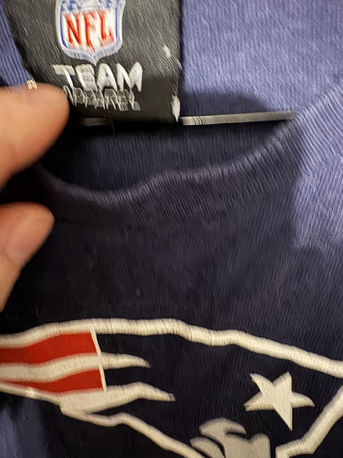New England Patriots Long Sleeve T Shirt Men L Blue
