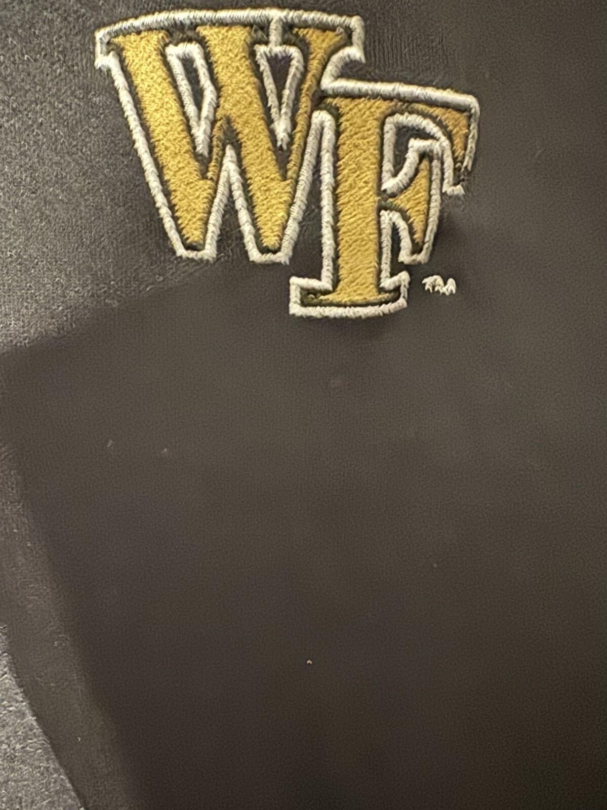 Wake Forest Demon Deacons Antigua Polo Men Sz L Black ACC