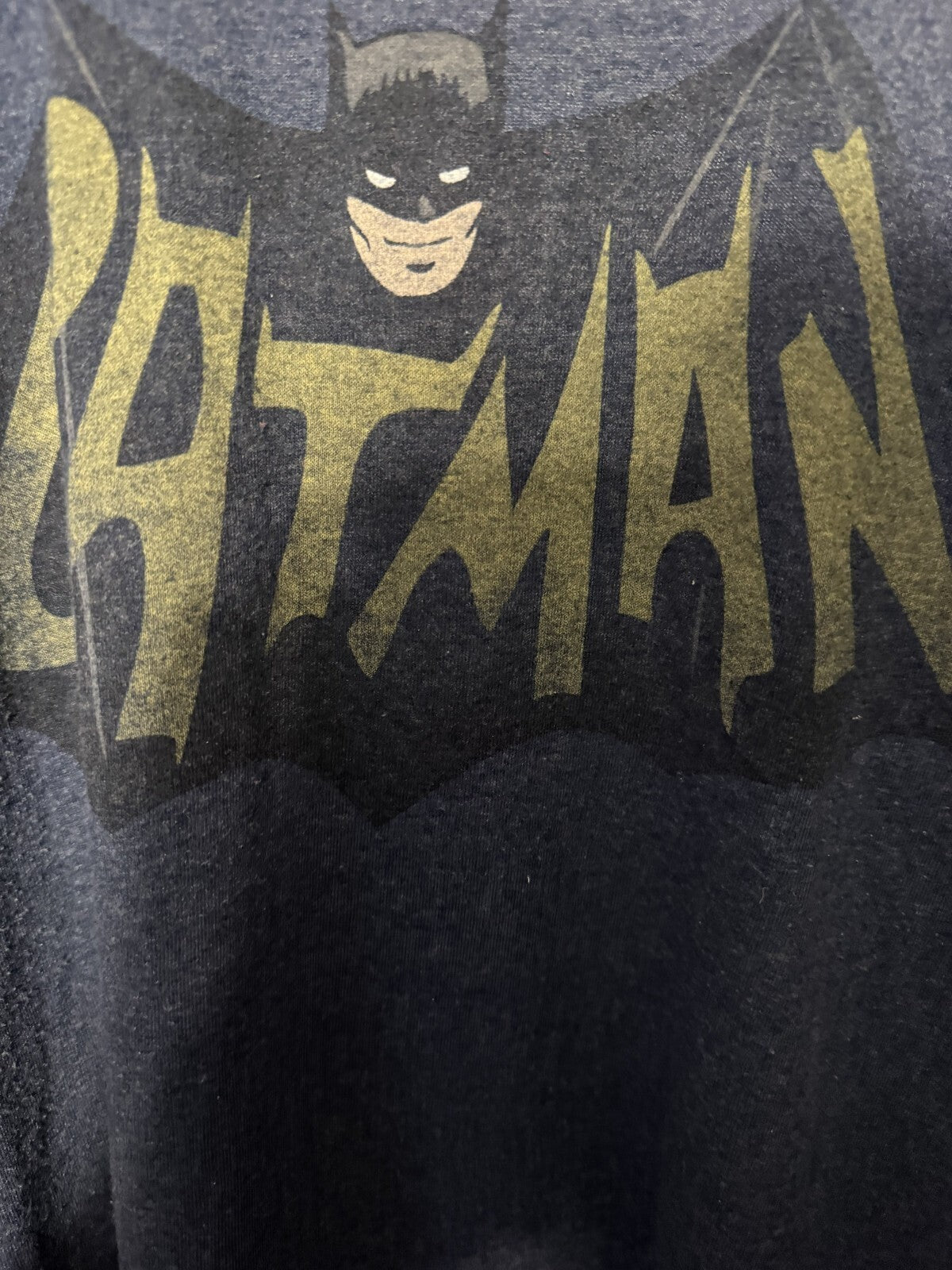 Batman Vintage Logo T-Shirt Men's Size XL DC Comics Blue