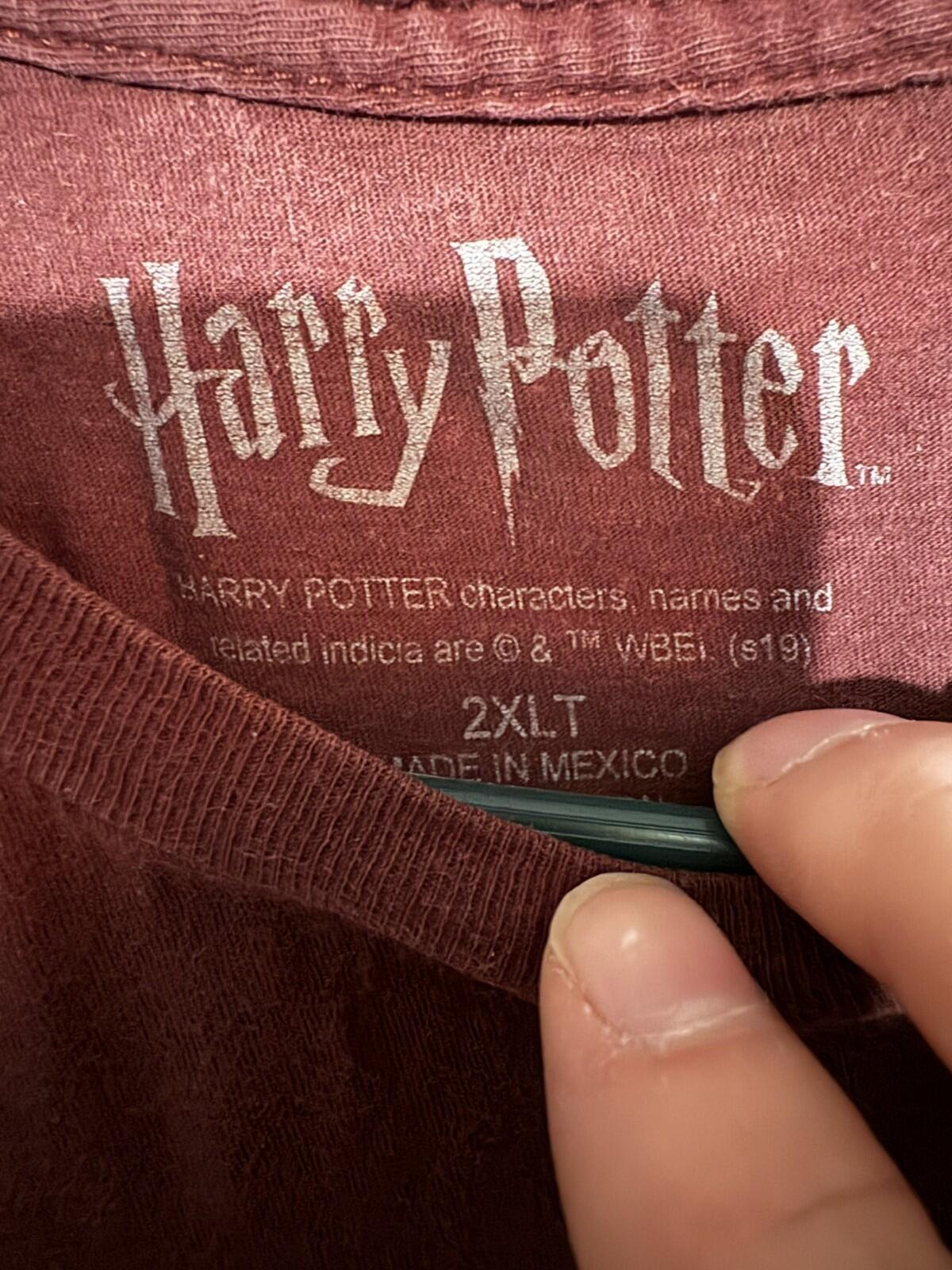 Harry Potter Hogwarts Gryffindor Quidditchn T-Shirt Men's Size 2XLT Red