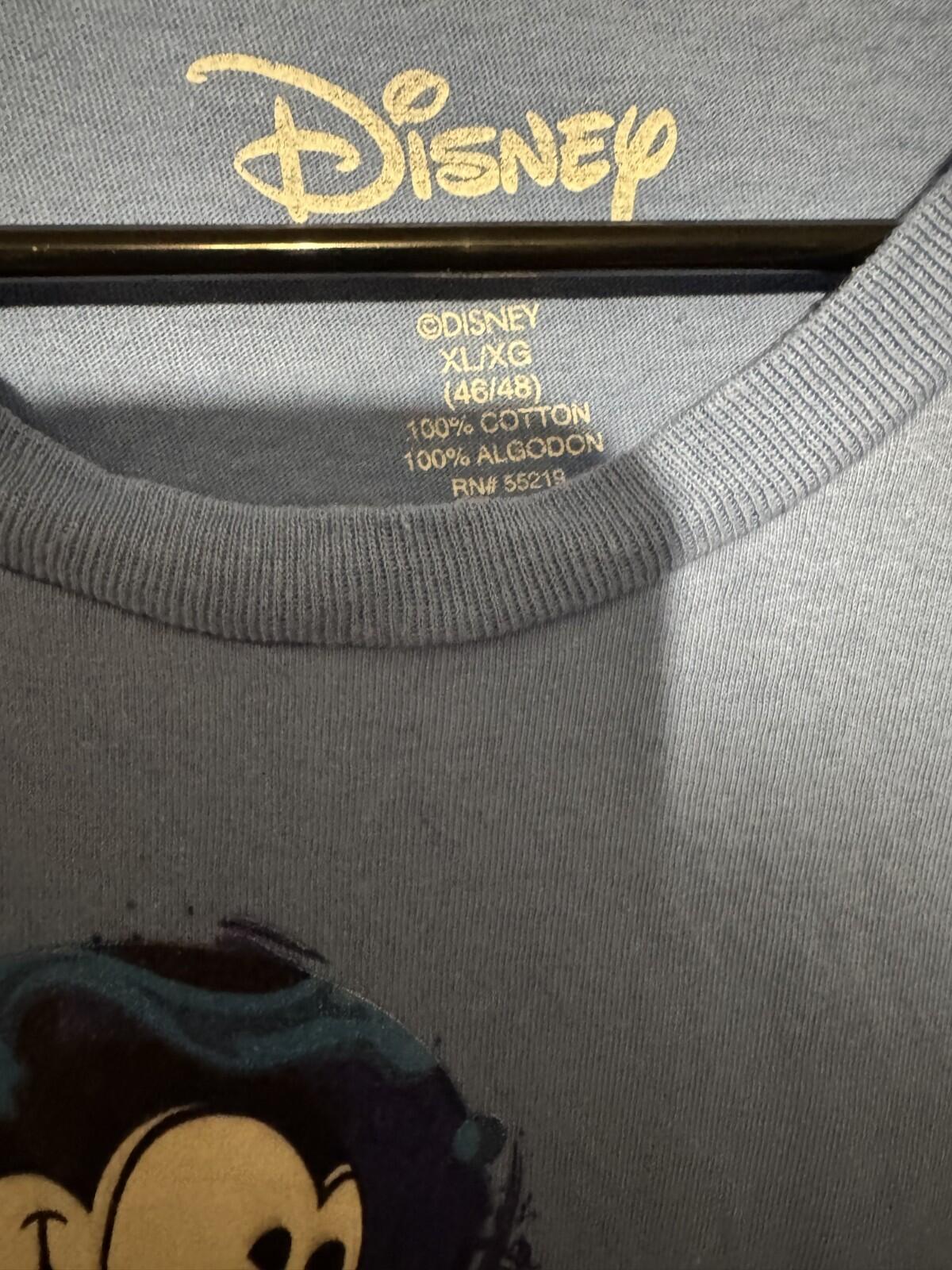 Mickey Mouse Disney T-Shirt Blue Men's Size XL