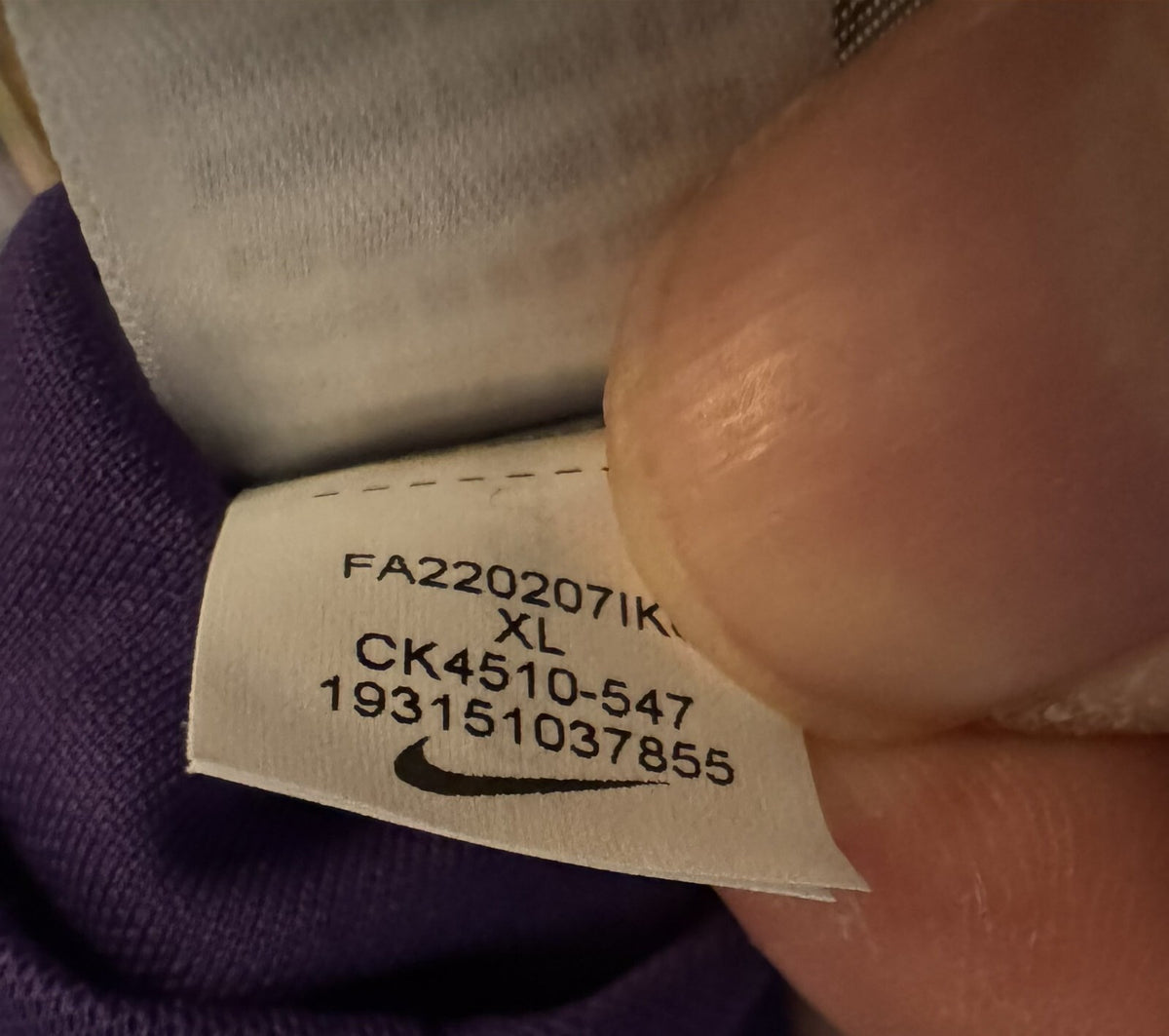 LSU Tigers Nike Football #98 Segura Jersey Men Sz XL Purple New With Tags