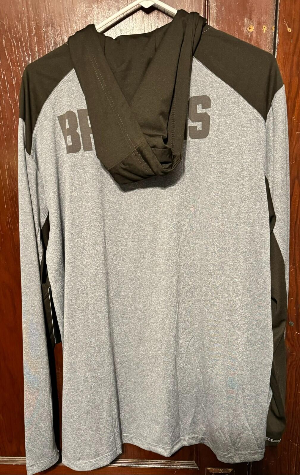 Cleveland Browns Mens L 1/4 Zip Hoodie NEW WITH TAGS