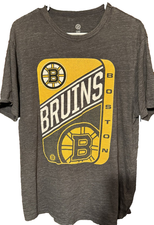 Boston Bruins Short Sleeve Gray T-Shirt Men's Sz L