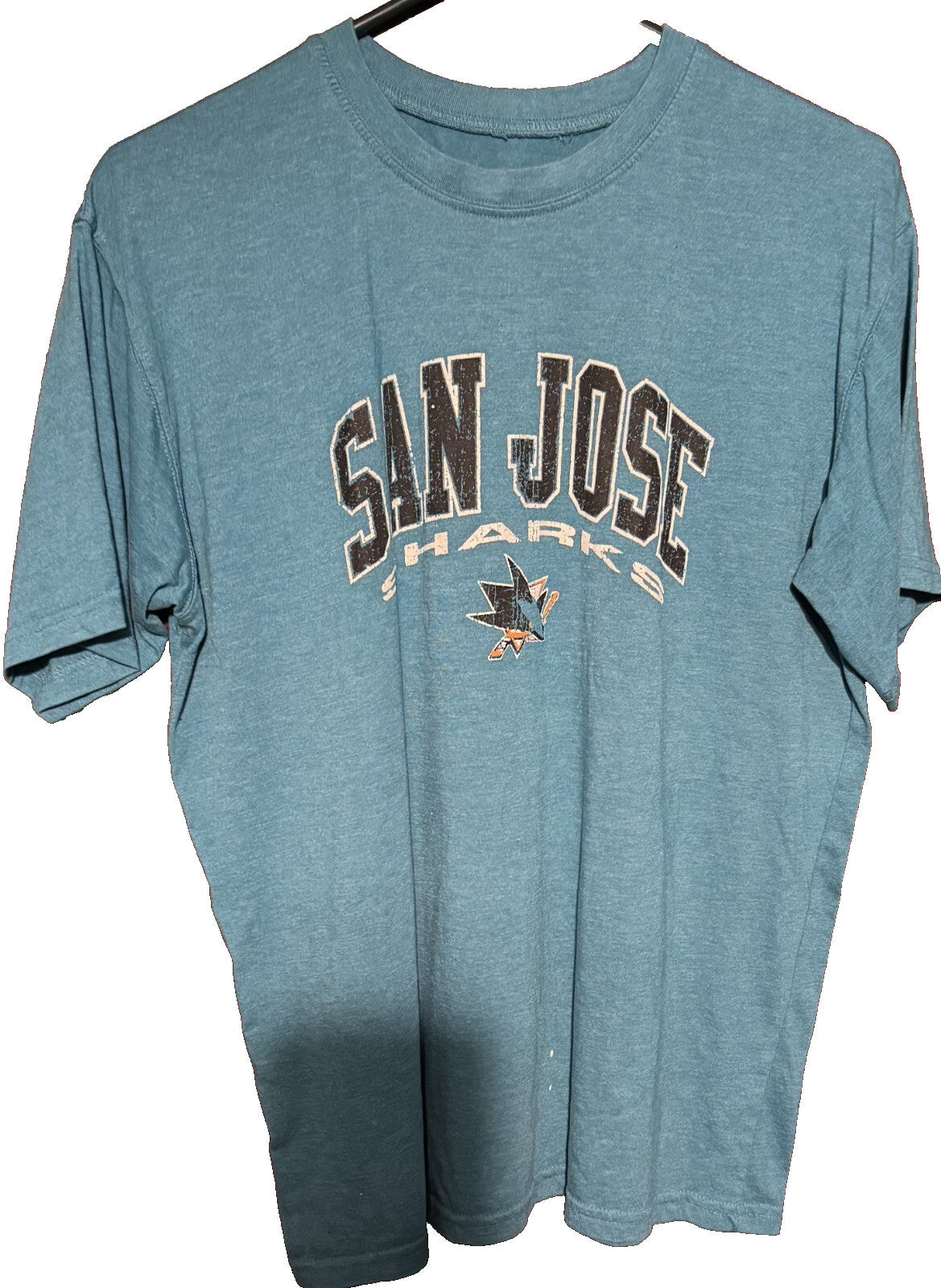 San Jose Sharks Logo Teal Men's T-Shirt Sz L