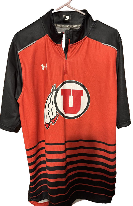 University of Utah Utes Under Armour 1/4 Zip Men's LT Player Issued