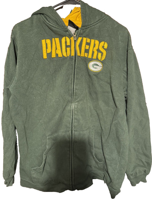 Green Bay Packers Full Zip Hoodie Kid's Size XL ? Green