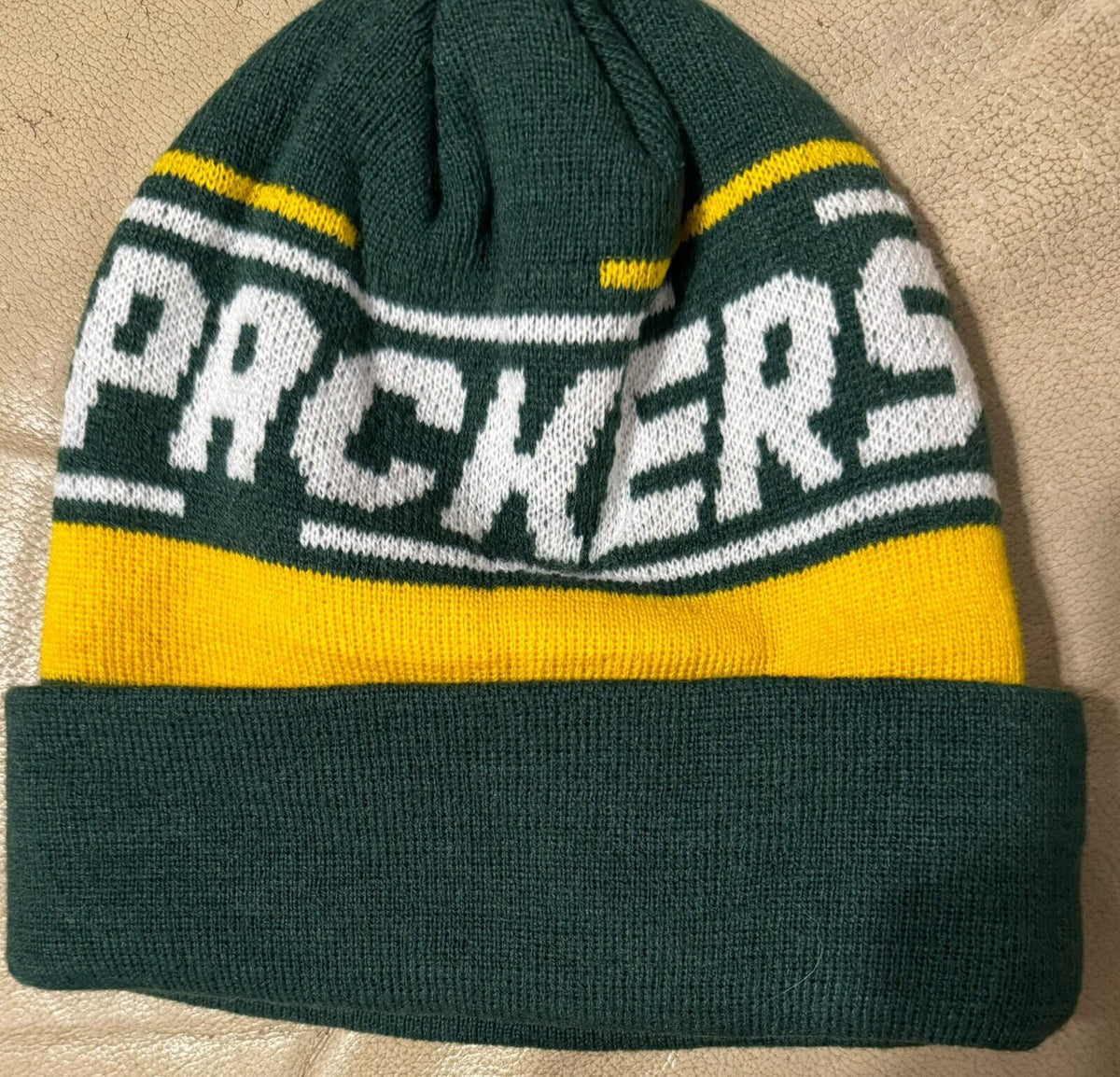 Green Bay Packers Knit Beanie Hat Winter Cap Toque Green Logo NWOT
